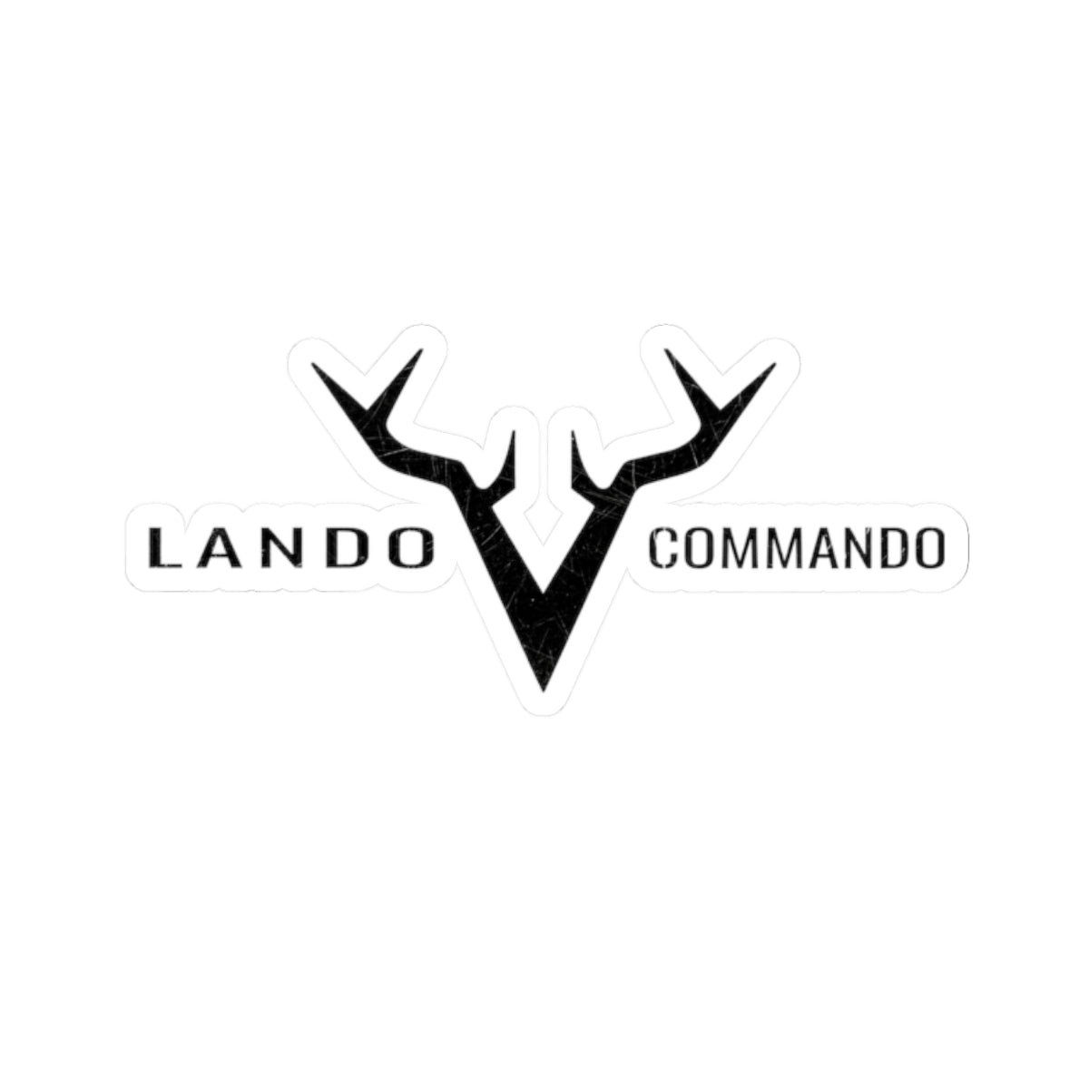 Antler V Logo kiss-cut sticker | Lando Commando decal