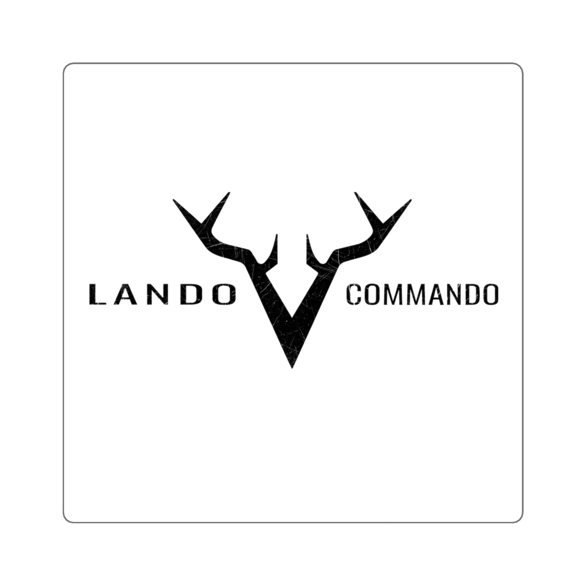 Antler V Logo Square Sticker | Lando Commando