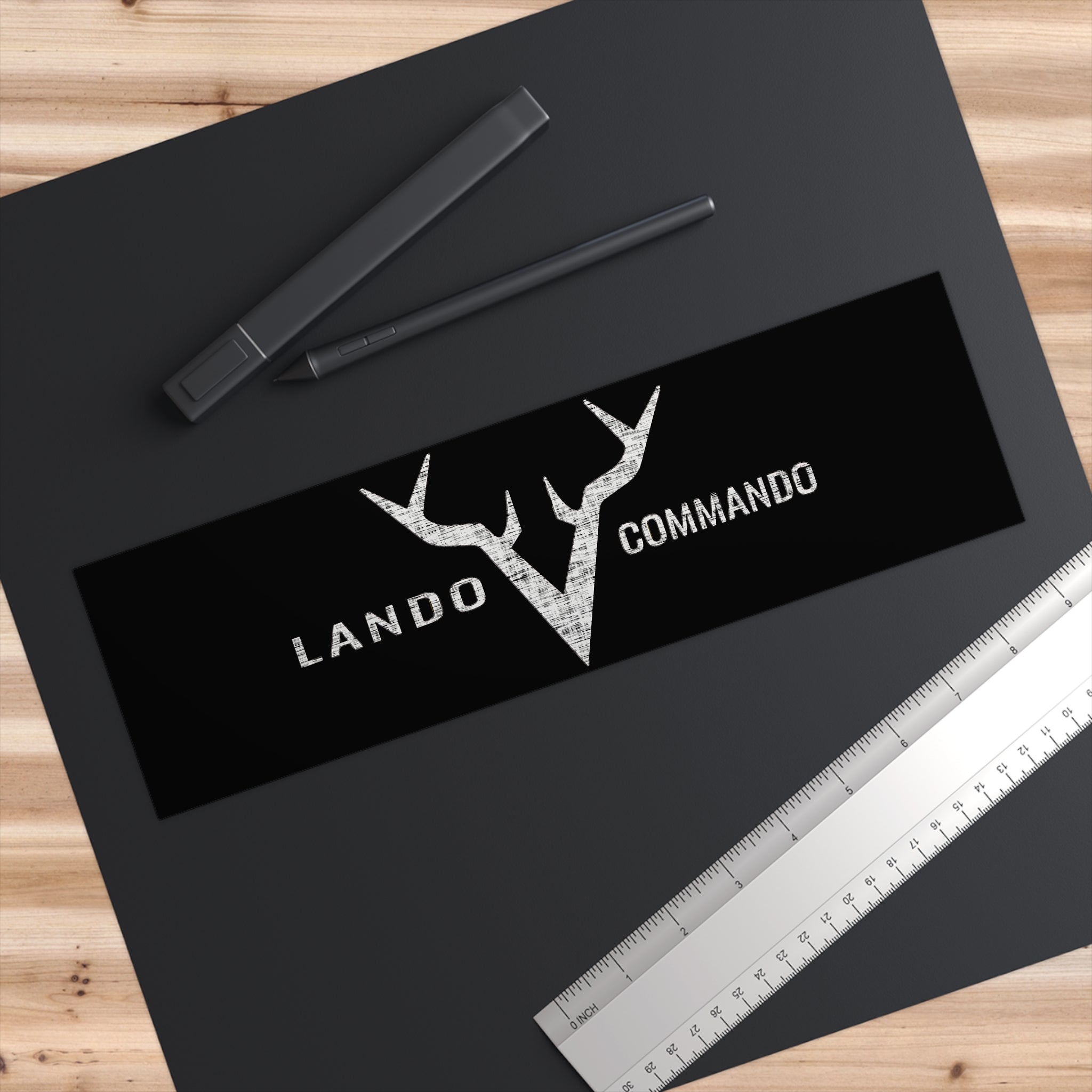 Lando Commando Antler Logo Bumper Sticker | Vinyl Car Decal