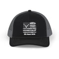 Elk Hunt 2026 | Commando Silhouette American Flag Snapback Trucker Cap | Elk Hunt 2026
