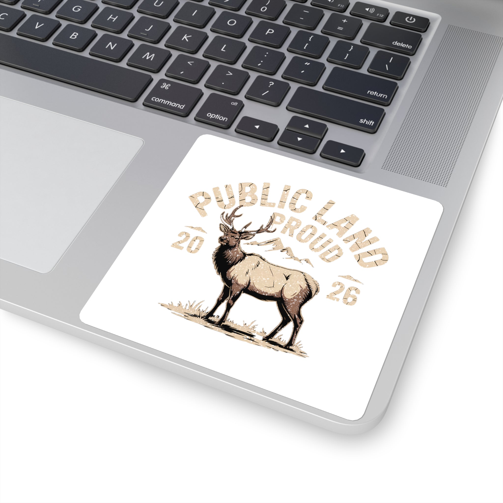 Public Land Proud Elk Sticker | Square Sticker, 2026 Outdoors Design