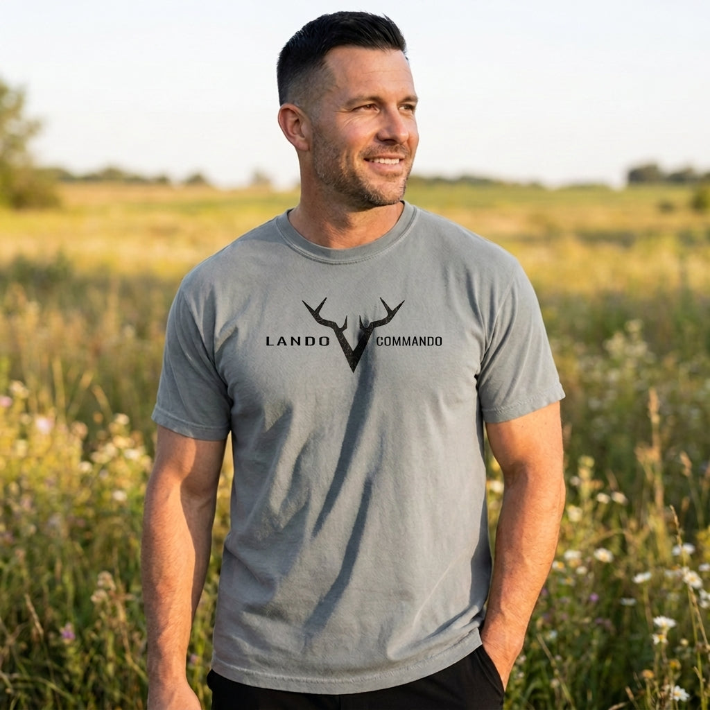 Antler V Logo Lando Commando T-shirt | Hunting Graphic Tee