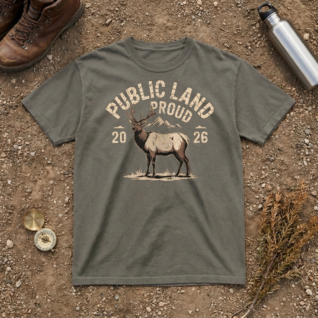 Public Land Proud Elk T-shirt | Outdoor Wildlife Tee, 2026