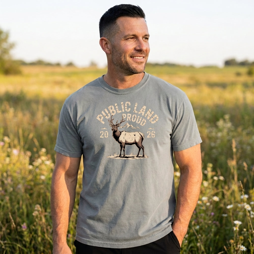 Public Land Proud Elk T-shirt | Outdoor Wildlife Tee, 2026