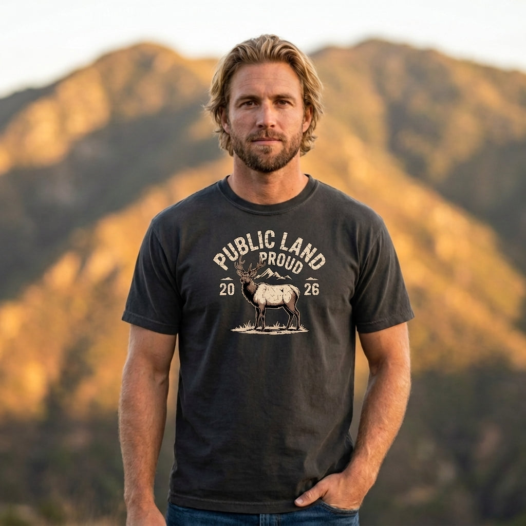 Public Land Proud Elk T-shirt | Outdoor Wildlife Tee, 2026