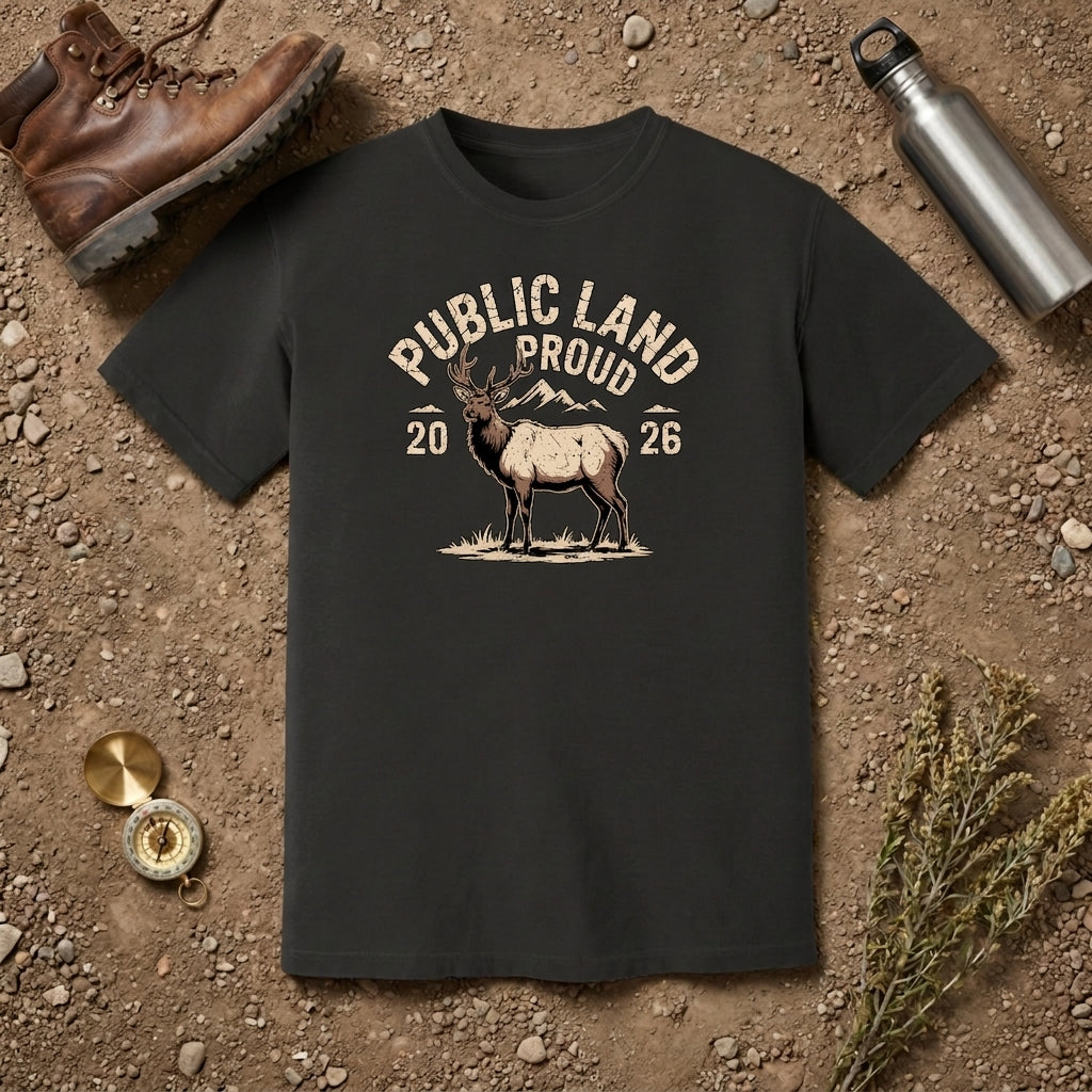 Public Land Proud Elk T-shirt | Outdoor Wildlife Tee, 2026
