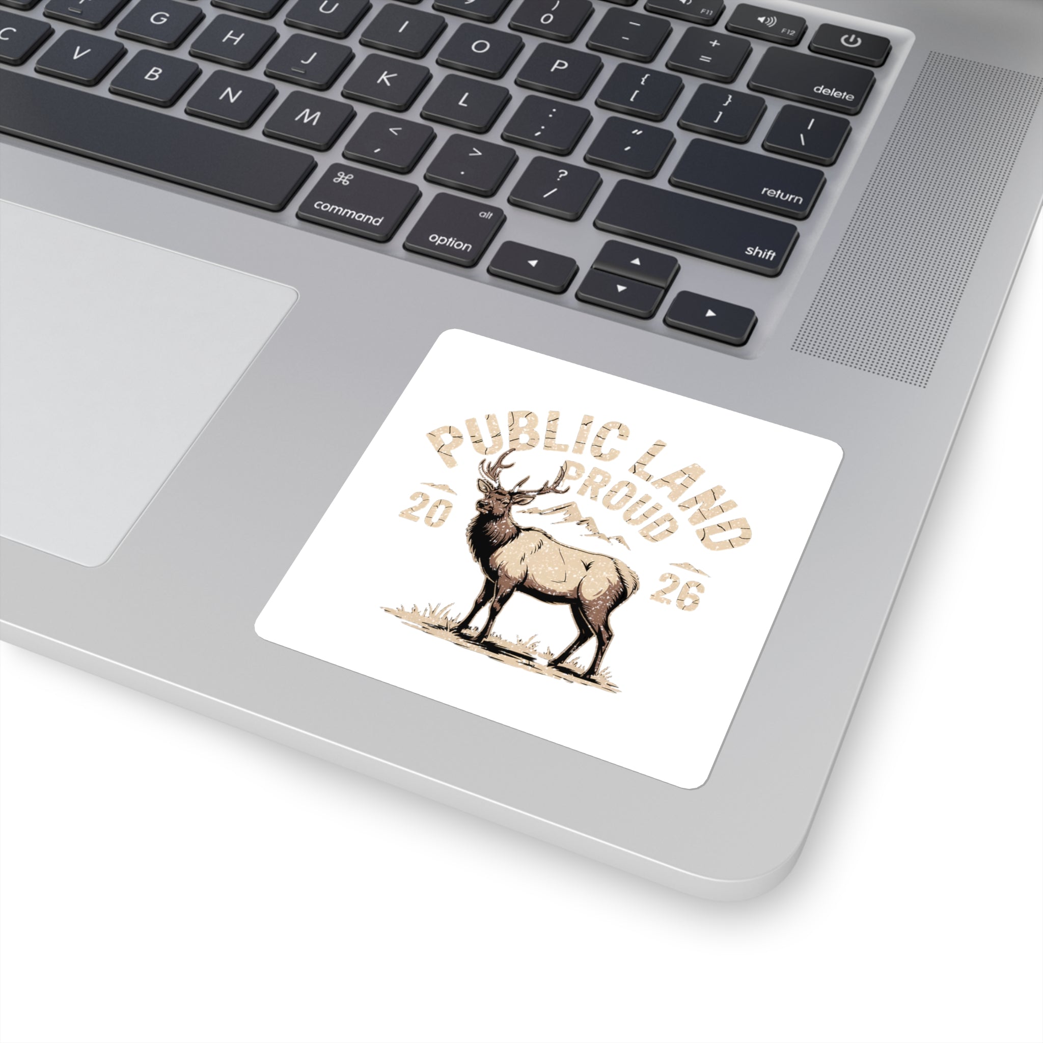 Public Land Proud Elk Sticker | Square Sticker, 2026 Outdoors Design
