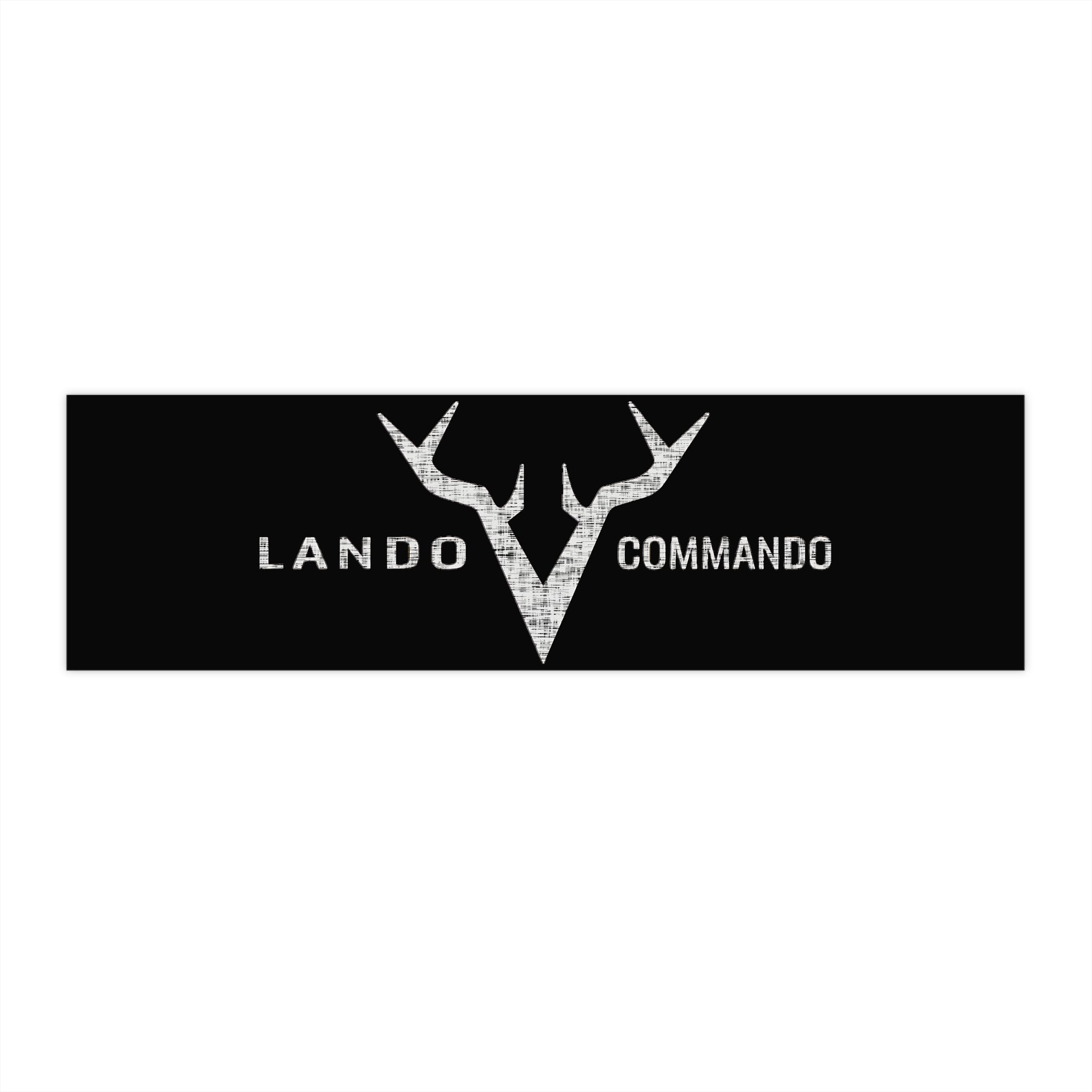Lando Commando Antler Logo Bumper Sticker | Vinyl Car Decal